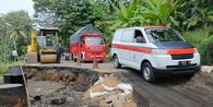 Jalan Kabupaten Semarang-Grobogan Ambles, Truk Besar dan Berat Dilarang Melintas