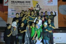 Jawa Timur Kembali Jadi Juara Umum Kejurnas Panjat Tebing