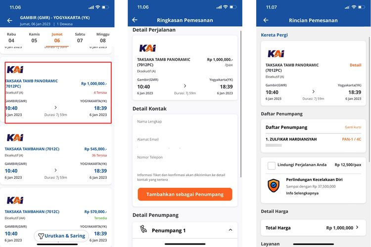 Ilustrasi cara pesan tiket kereta api Lebaran 2025 via KAI Access.