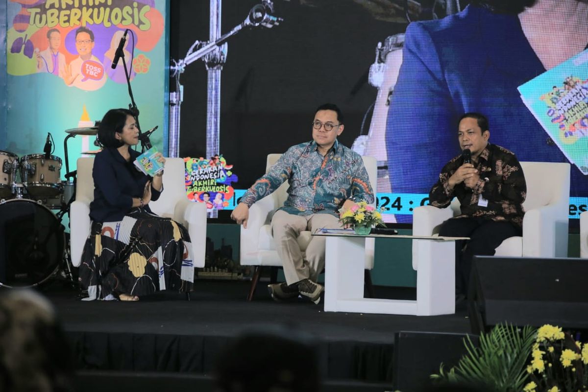 Penjabat (Pj) Wali Kota (Walkot) Tangerang Nurdin, didaulat sebagai salah satu pembicara dalam acara Talkshow Gerakan Indonesia Akhiri Tuberkulosis (TB) yang digelar Kementerian Kesehatan (Kemenkes) Republik Indonesia (RI) di Pos Bloc, Jakarta, Kamis (2/5/2024).
