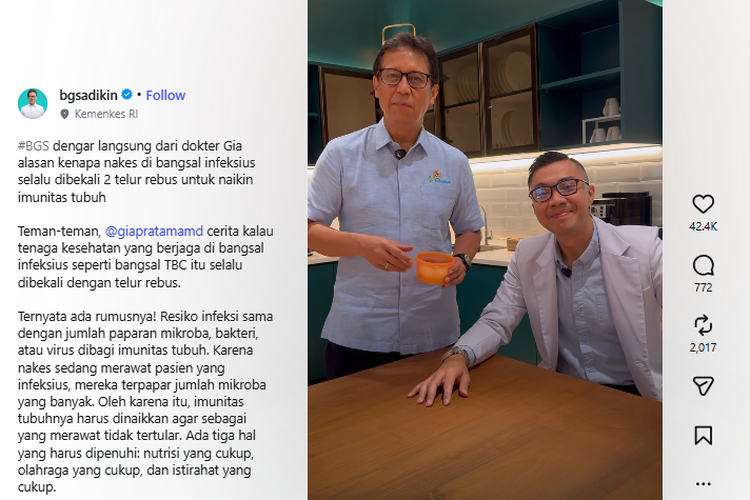Menkes Anjurkan Makan 2 Telur Rebus Saat Sarapan, Apa Manfaatnya?