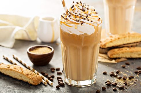 Resep Caramel Frappuccino ala Coffee Shop Ternama, Cuma 5 Bahan