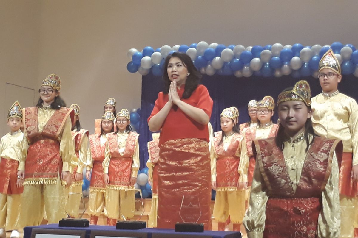 Pelatih musik Luciana Oendoen dan The Resonanz Childrens Choir saat dijumpai di Balai Resital Kertanegara, Kebayoran Baru, Jakarta Selatan, Sabtu (22/7/2017).