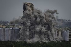 Dua Gedung Pencakar Langit Ilegal di India Dirobohkan dalam 10 Detik, Ribuan Dievakuasi