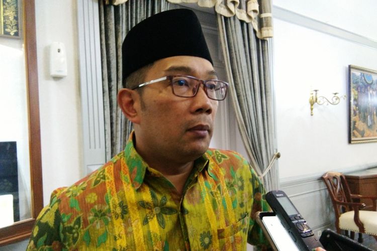 Gubernur Jawa Barat Ridwan Kamil saat ditemui di Gedung Pakuan, Jalan Otista, Kota Bandung, Kamis (17/10/2019).