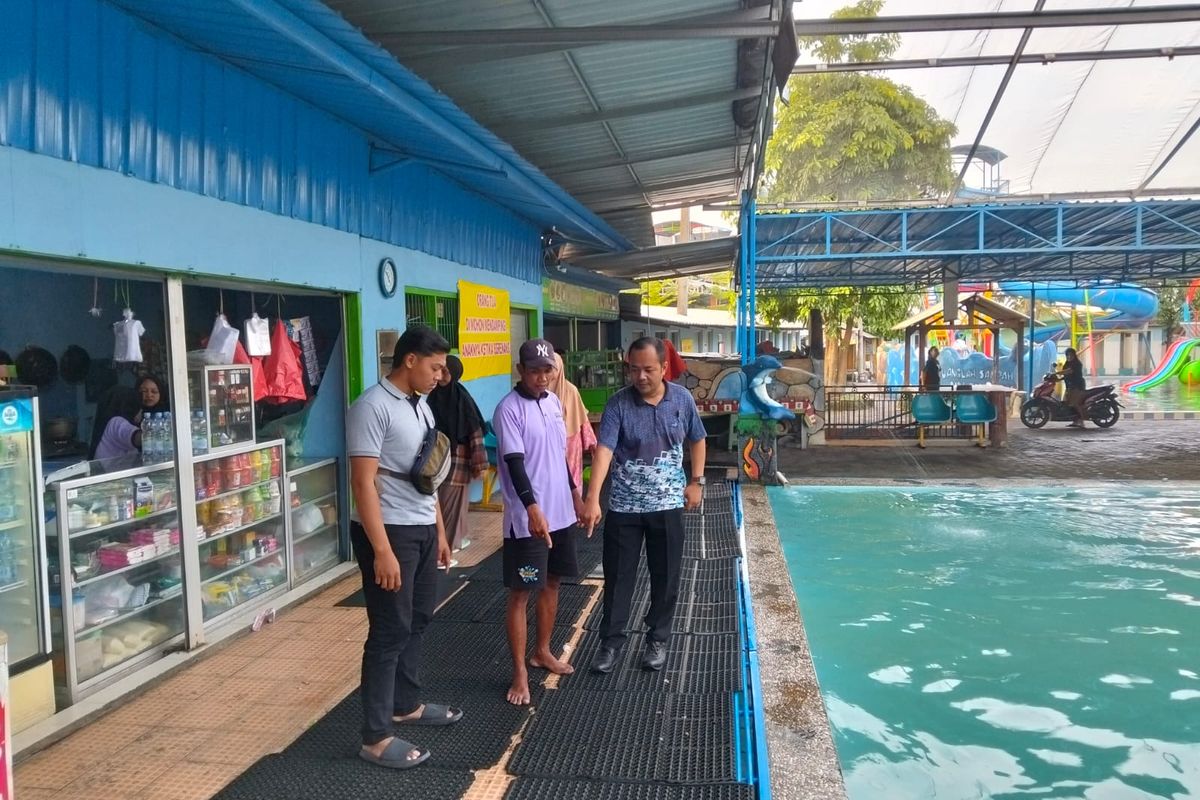 Lokasi ditemukan AAZ (13) gadis remaja yang meninggal dunia setelah tenggelam di kolam Sebani, Pandaan, Kabupaten Pasuruan dengan kedalaman 1 meter akibat kelalaian pengawasan dari keluarganya, Senin (07/04/2025) 