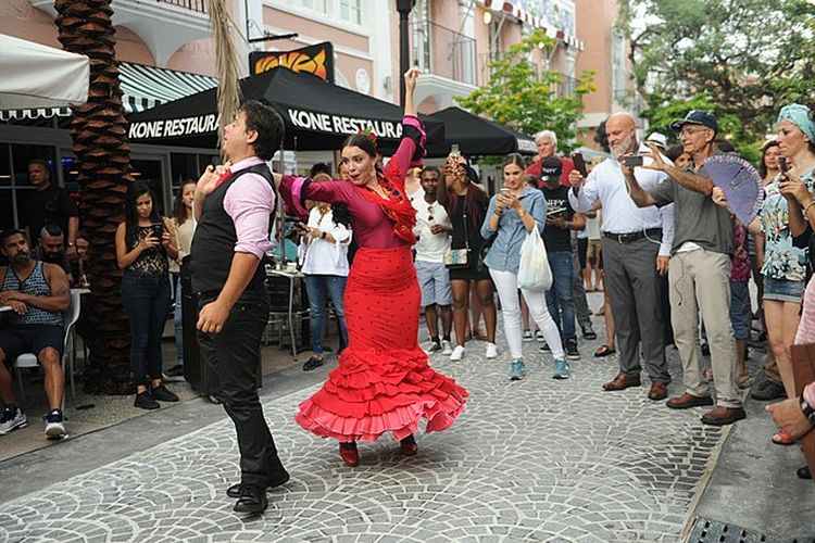 Ilustrasi tari flamenco