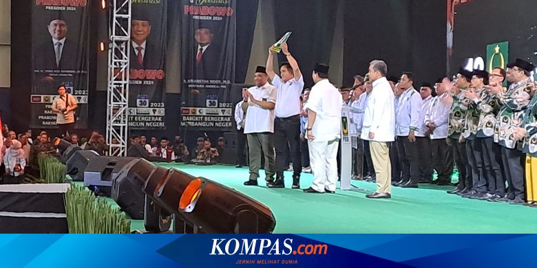 Terharu Dideklarasikan Sebagai Capres, Prabowo Tak Mau Kecewakan Partai Pendukung