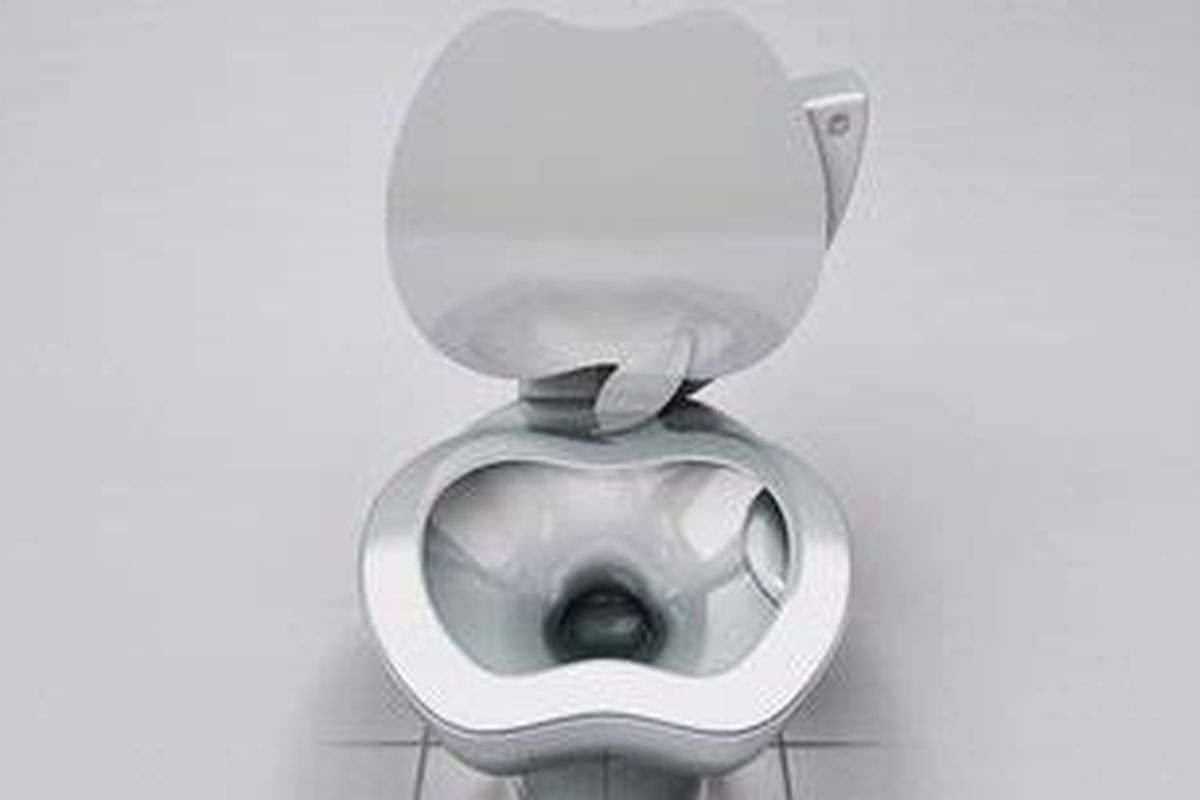 iPoo, toilet siram dengan desain mirip logo Apple