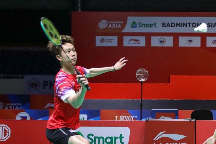 Marcus Fernaldi Gideon/Kevin Sanjaya Sukamuljo di laga semifinal Kejuaraan Beregu Asia 2020 melawan India di Stadion Rizal Memorial, Filipina, Minggu (16/2/2020).