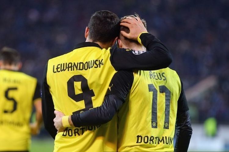 Robert Lewandowski dan Marco Reus di Borussia Dortmund.