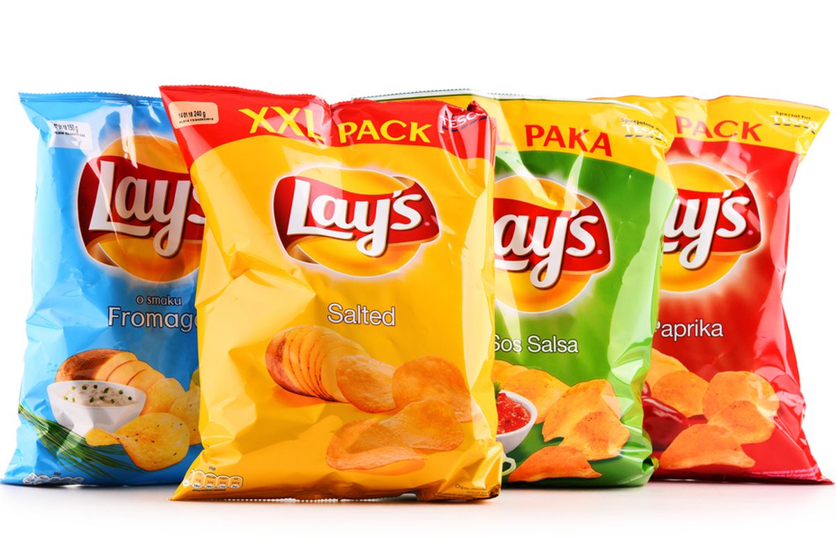 Ilustrasi varian rasa unik dari Lays. 