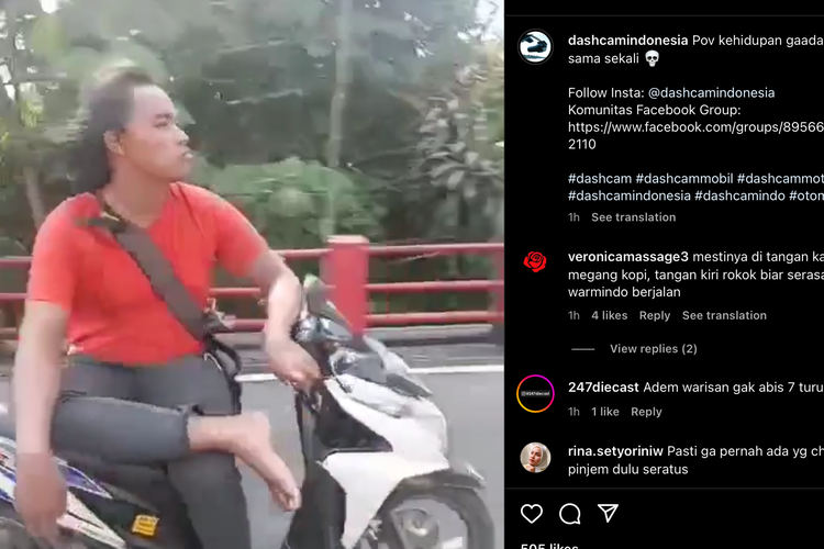 Pengendara motor membahayakan diri sendiri dan orang lain