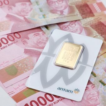 Ilustrasi emas Antam, harga emas Antam hari ini, harga Antam hari ini, harga logam mulia Antam.