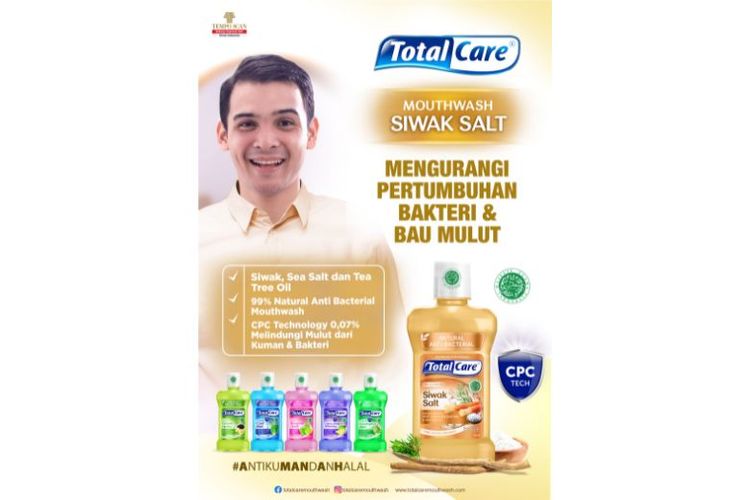 Total Care Mouthwash untuk mengurangi bau mulut saat berpuasa.