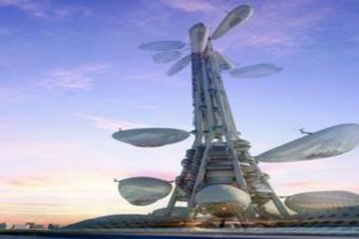 Gedung pencakar langit di Taiwan yang futuristik