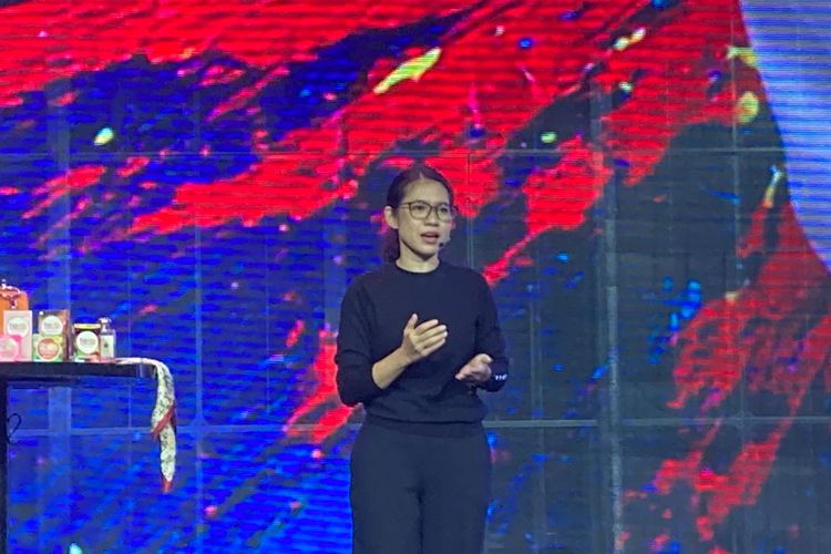 Head of Marketing DKT Indonesia, Cut Vellayati, dalam peluncuran kampanye terbaru Fiesta bertajuk ?XXXploration Can Be Fun? di Jakarta Selatan, Senin (2/2/2026).