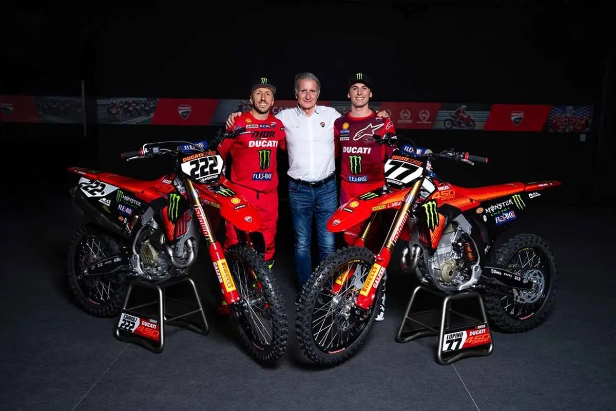 Ducati Desmo450 MX yang siap ikut kompetisi Motocross Italia