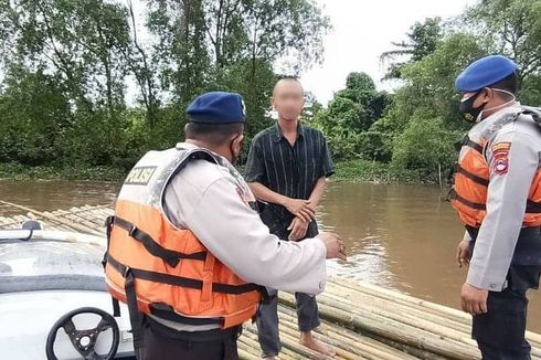 Warga Banjarmasin Nekat ke Yogyakarta Pakai Rakit Bambu, Dicegat Polair di Sungai Martapura