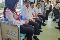 Menhub dan Dirut KAI Memulai Uji Coba Perdana LRT Jabodebek