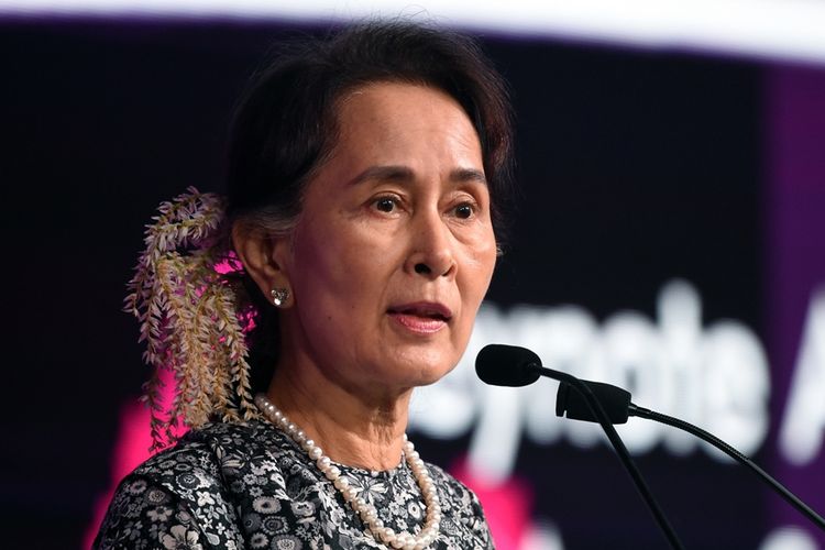 Pemimpin de facto Myanmar, Aung San Suu Kyi.