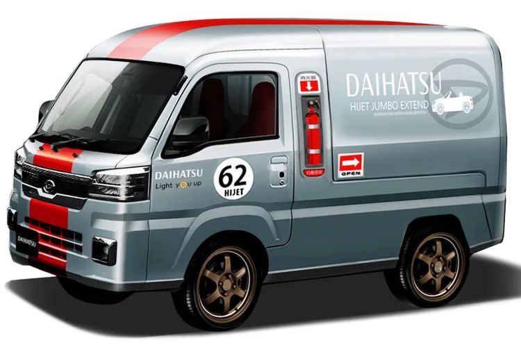 Kei car Daihatsu Hijet Jumbo Extend yang akan dipamerkan di Tokyo Auto Salon 2023