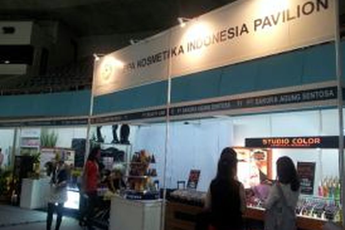 Pameran cosmobeaute 2013 di Jakarta Convention Center.