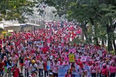 Peduli Kanker Payudara, 5.000 Warga Ramaikan Jakarta Goes Pink 2015