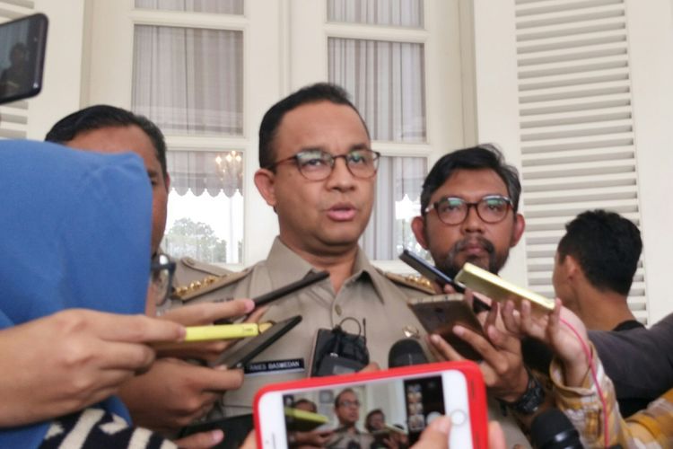 Gubernur DKI Jakarta Anies Baswedan di Balai Kota DKI Jakarta, Jalan Medan Merdeka Selatan, Selasa (10/12/2019).