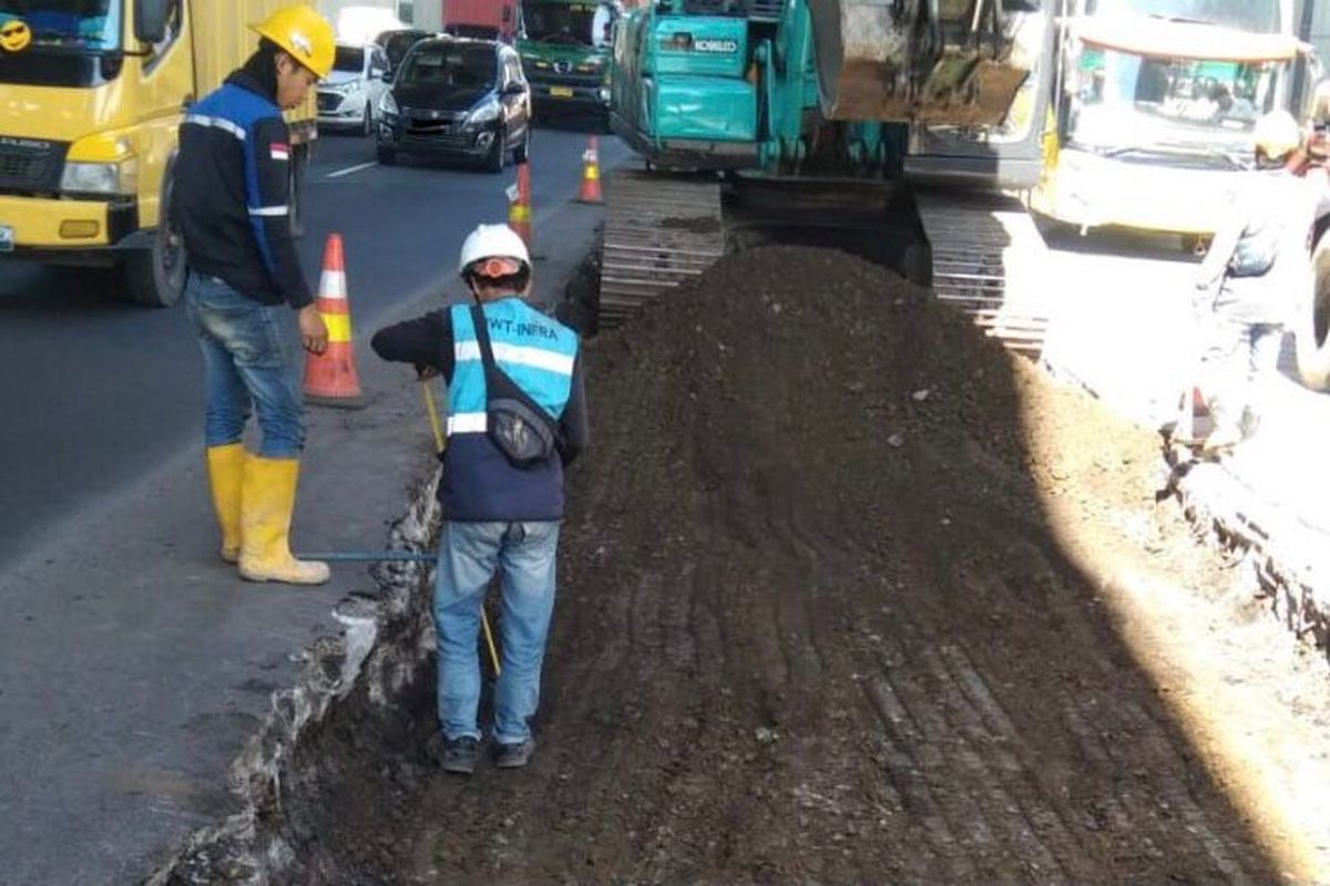 Ilustrasi perbaikan jalan Tol Jakarta-Cikampek