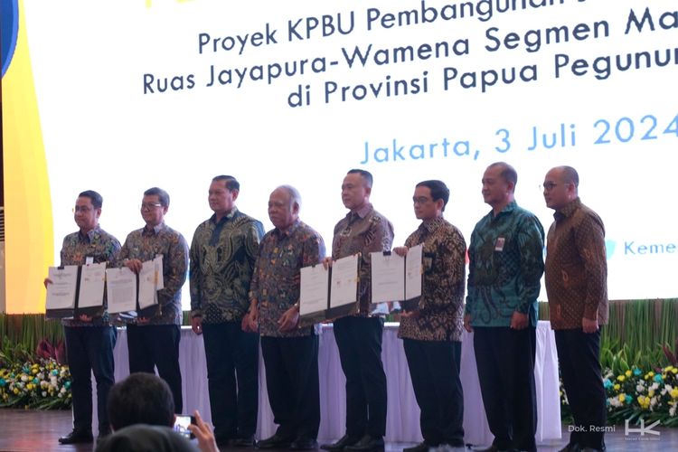 PT Hutama Mambelim Trans Papua Tandatangani Perjanjian KPBU Jalan Trans Papua Ruas Jayapura Wamena Segmen Mamberamo- Elelim