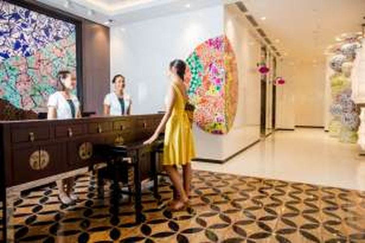 Konsep desain Hotel Indigo Singapore Katong yang bernuansa peranakan China. 