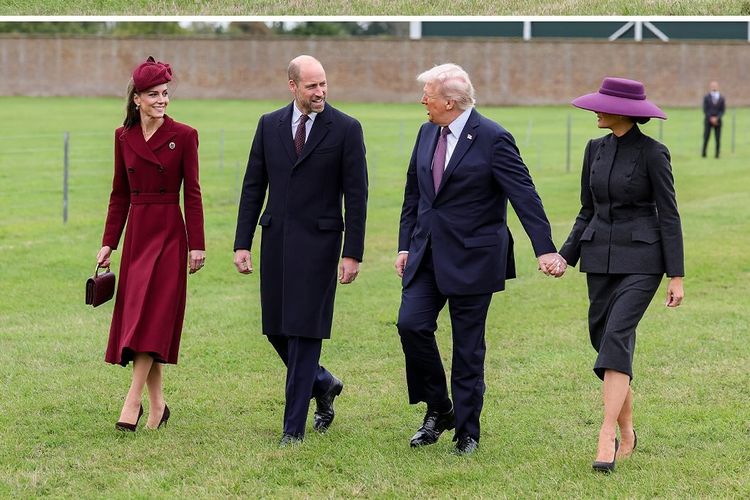 Pangeran William dan Putri Wales menyambut kedatangan Donald Trump serta istri di Inggris.