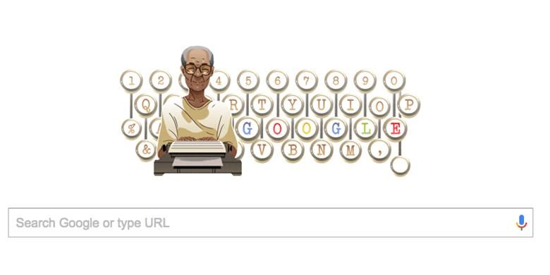 Google Doodle Senin (6/2/2017) merayakan ulang tahun Pramoedya Ananta Toer ke 92