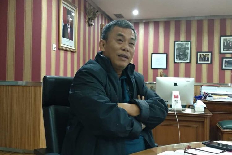 Ketua DPRD DKI Jakarta Prasetio Edi Marsudi di lantai 10, Gedung DPRD DKI, Jumat (3/1/2020)