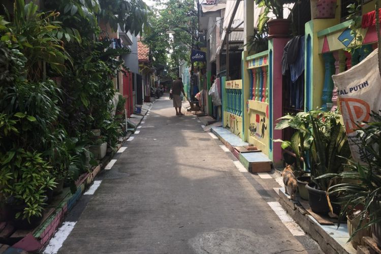 Kampung ramah pejalan kaki di Sunter Jaya, Jakarta Utara.