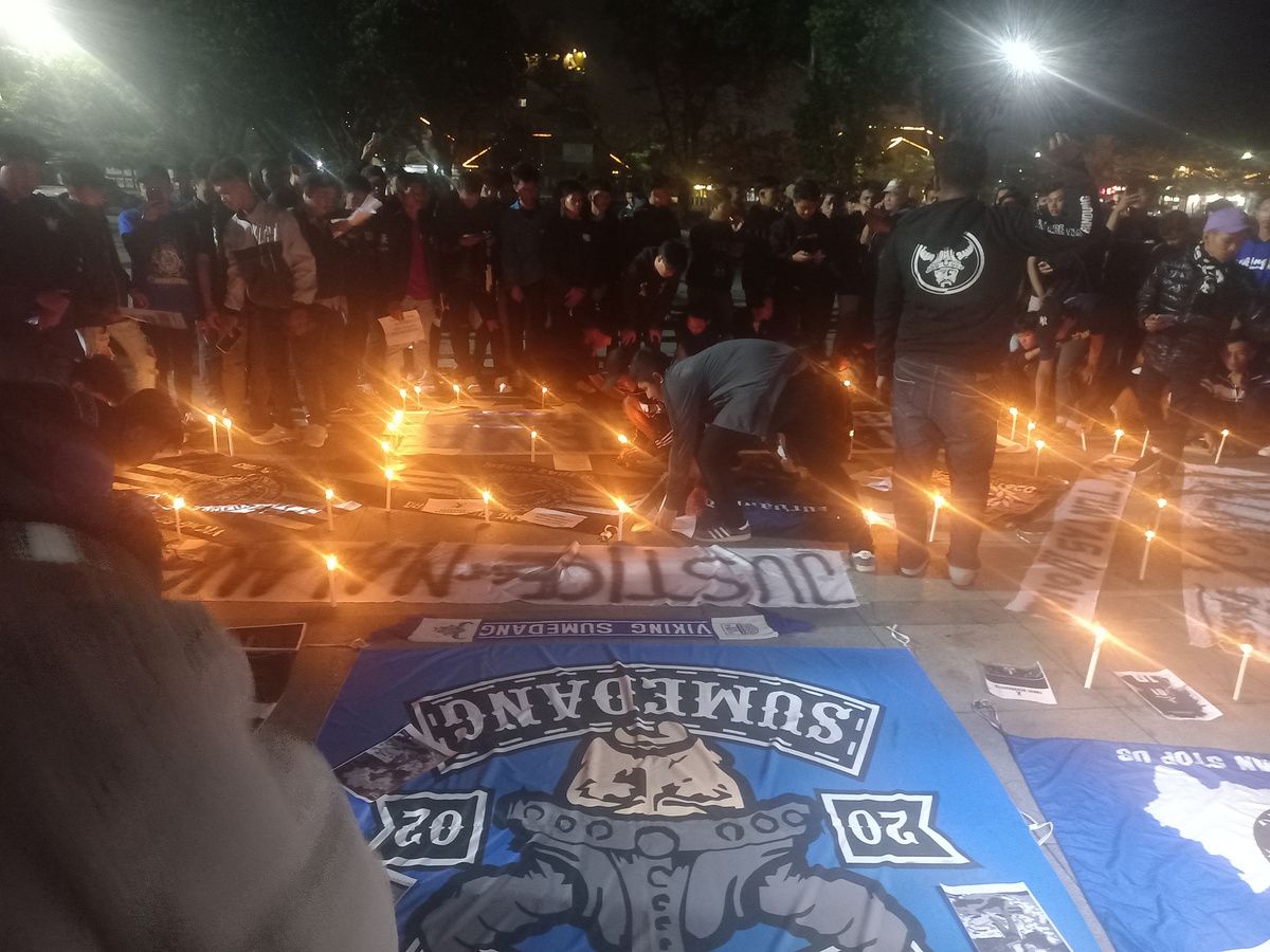 Tragedi Kanjuruhan, Ratusan Suporter Sumedang Gelar Aksi Solidaritas