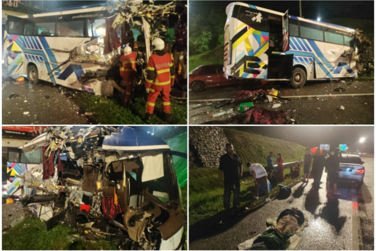Wakil kepala polisi distrik Nilai, DSP Mat Ghani Lateh, mengatakan bahwa kecelakaan bus pariwisata, yang merenggut nyawa pengemudi bus wisata dan salah satu dari 19 penumpangnya, mengangkut 14 warga negara asing. 