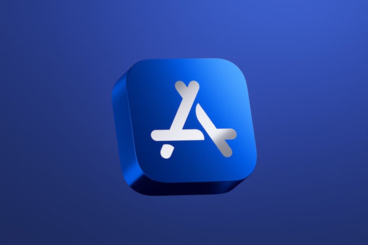 Ilustrasi logo Apple App Store.