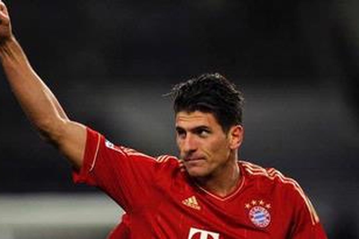 Penyerang Bayern Muenchen, Mario Gomez.