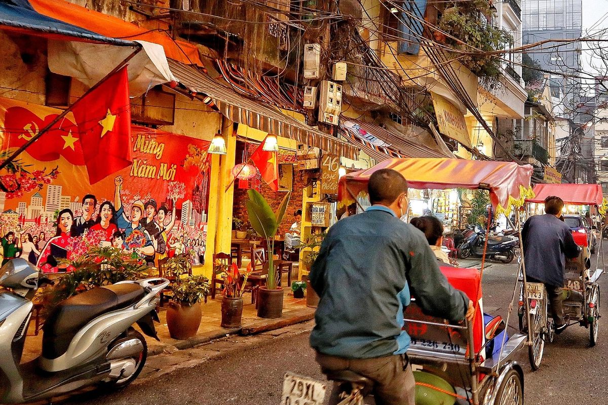 Pemandangan di salah satu sudut ibukota Hanoi, Vietnam.