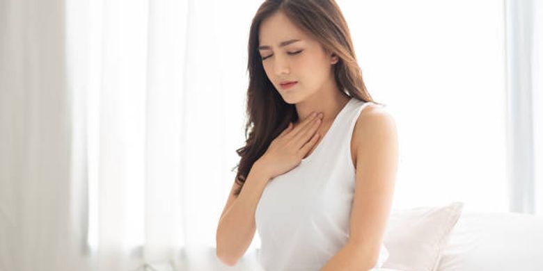 ilustrasi gejala silent reflux atau laryngopharyngeal reflux.