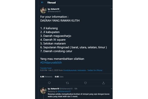 Viral Daerah Rawan Klithih di Yogyakarta, Fakta atau Hoaks?