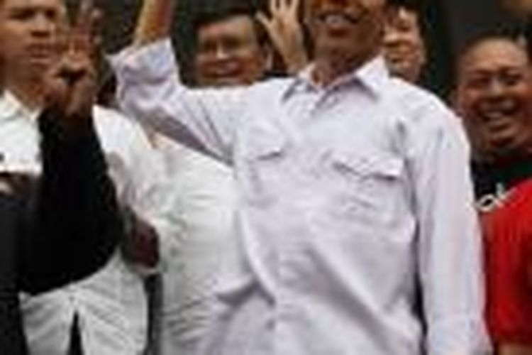Gubernur DKI Jakarta, Joko Widodo yang akrab disapa Jokowi tiba di Museum Kebangkitan Bangsa, Jakarta Pusat, Minggu (16/3/2014). Jokowi yang menjadi juru kampanye PDIP memulai hari pertama kampanye dengan berkeliling museum menelusuri jejak-jejak perjuangan para pahlawan di Jakarta. TRIBUNNEWS/HERUDIN