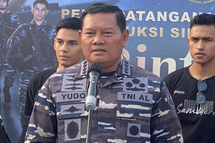 KSAL Laksamana Yudo Margono di Markas Kolinlamil, Tanjung Priok, Jakarta Utara, Senin (29/8/2022).