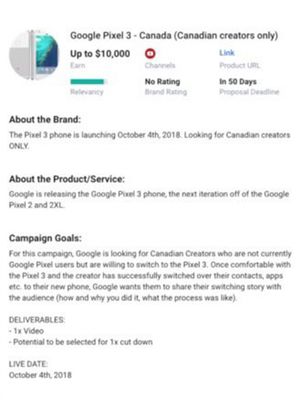 Bocoran tanggal peluncuran Google Pixel 3 di iklan yang tayang di situs Famebit
