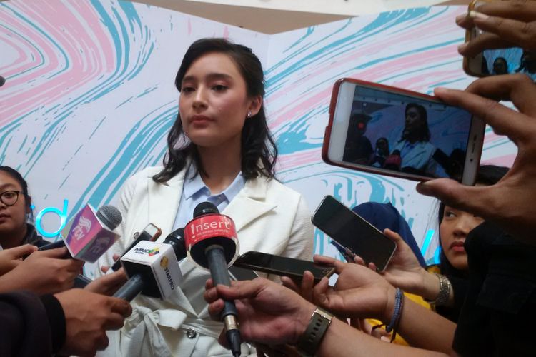 Tatjana Saphira ketika menghadiri acara Wardah Day di Gandaria City, Kebayoran Lama, Jakarta Selatan, Kamis (4/10/2018).