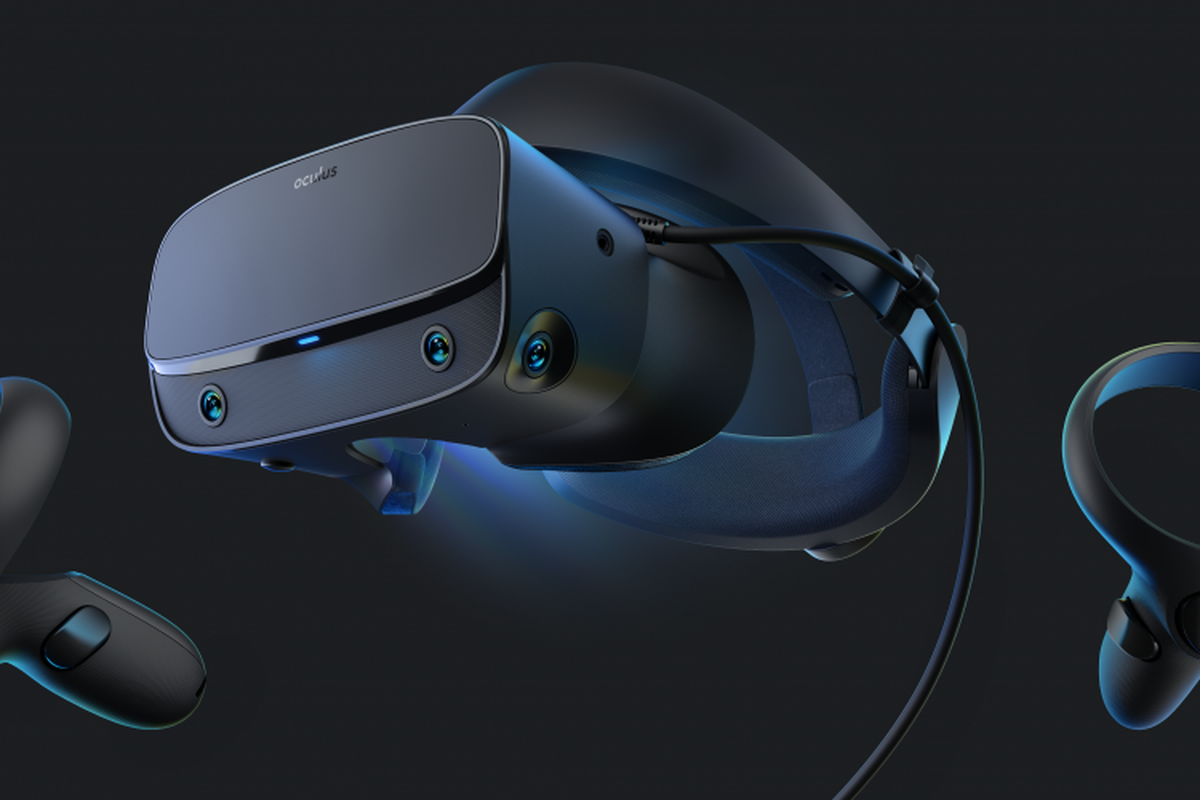 Ilustrasi Oculus Rift S dengan Touch Controller