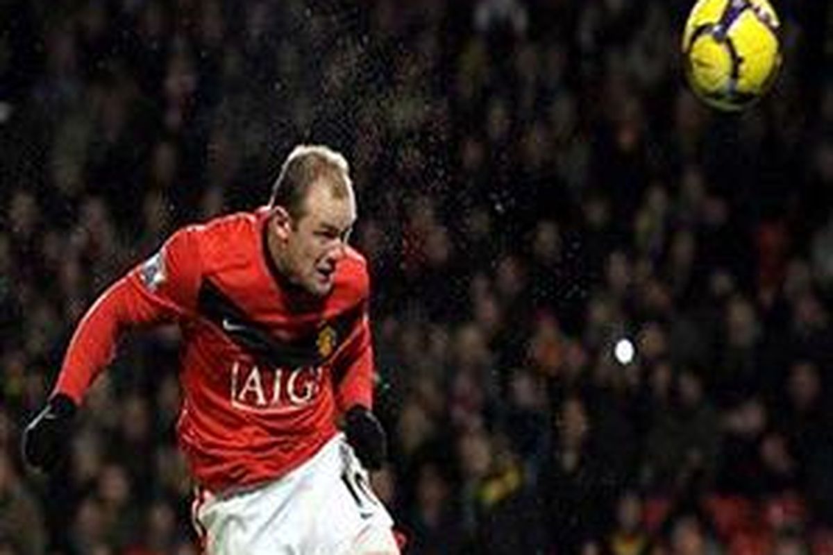 Penyerang Manchester United, Wayne Rooney.