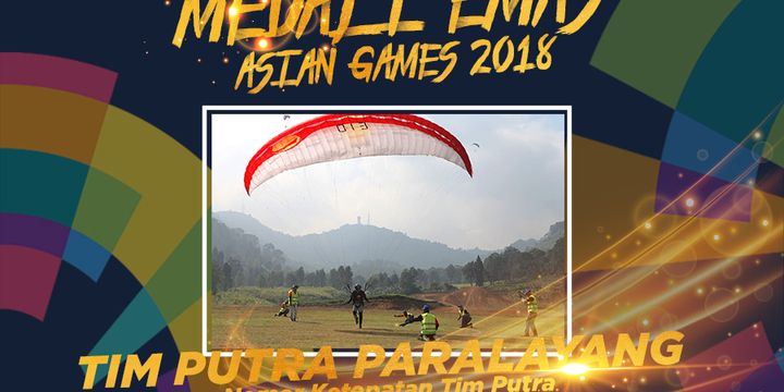 Medali Emas Tim Putra Paralayang 